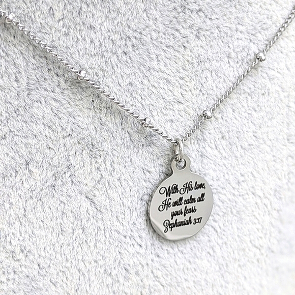 Christian Bible Verse Scripture Necklace - Picture 5 of 8